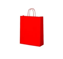 Bolsa Papel Rojo 32+12x40cm