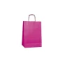 Bolsa Papel Rosa Fucsia 20+8x24cm