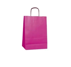 Bolsa Papel Rosa Fucsia 24+11x34cm