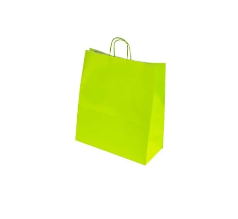 Bolsa Papel Verde Lima 24+11x34cm
