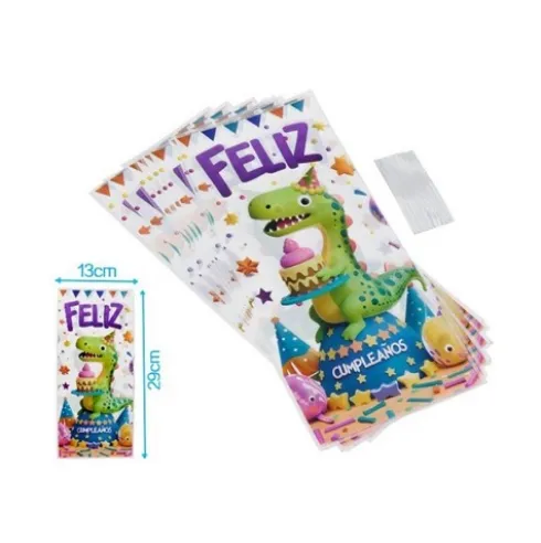 Bolsas Para Chuches Dinos 10pcs