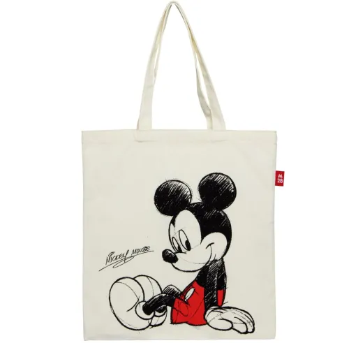 Bolsa Tipo Shopping de Algodón Mickey Mouse