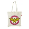 Bolsa Tipo Shopping de Algodón Wonder Woman