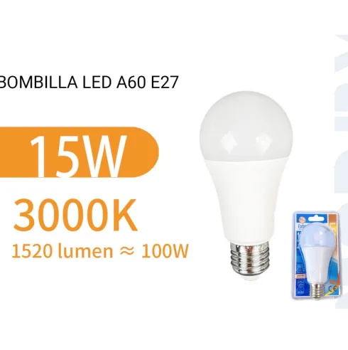 Bombilla Led A60 Bola Luz Cálida