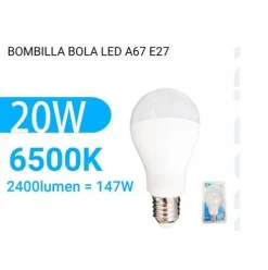 Bombilla Led A67 Bola Luz Fría