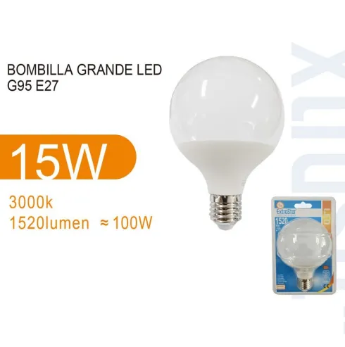 Bombilla Led G95 Bola Luz Cálida