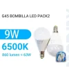 Bombilla Led G45 Bola Luz Fría 2PCS