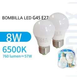 Bombilla Led G45 Luz Fría 2PCS