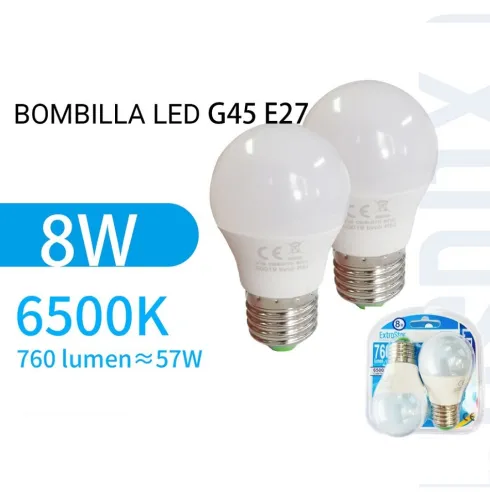 Bombilla Led G45 Luz Fría 2PCS