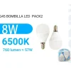 Bombilla Led G45 Luz Fría 2PCS