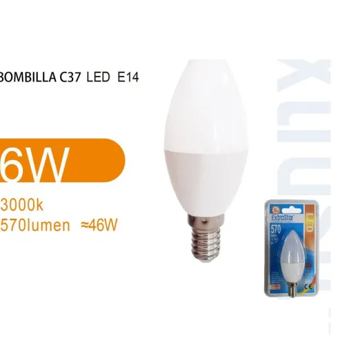 Bombilla Led Vela Luz Cálida