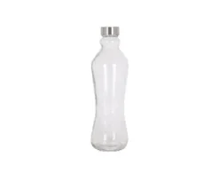 Botella Vidrio C/Tapa Metal 1L