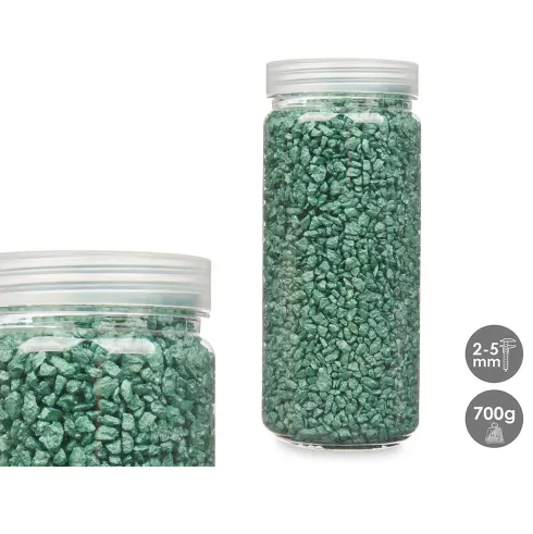 Bote Piedra Decorativa 700G Metalizada 2-5mm