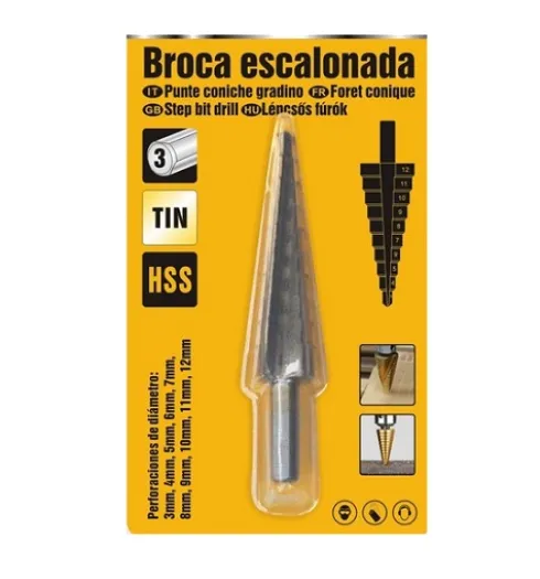 Broca Escalonada 3MM-12MM