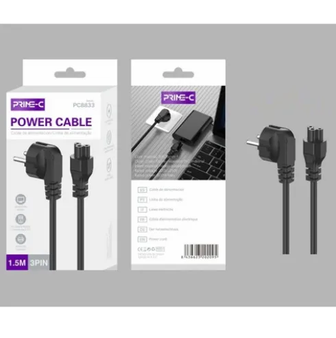 Cable de Alimentación 3 PIN 1.5M Negro
