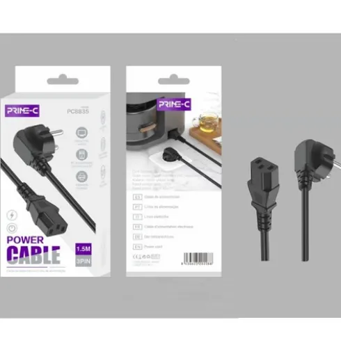 Cable de Alimentación 3 PIN 1.5M Negro