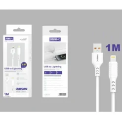 Cable USB-A a Lightning PVC 1M 3.4A Blanco