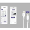 Cable USB-A a Lightning PVC 2M 3.4A Blanco