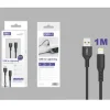 Cable USB-A a Lightning PVC 1M 3.4A Negro