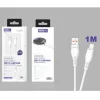 Cable USB-A a Lightning Trenzado Aluminio 1M 3.4A Blanco
