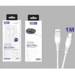 Cable USB-A a USB-C Trenzado Aluminio 1M 3.4A Blanco