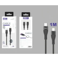 Cable USB-C a Lightning Trenzado Aluminio 1M 35W Negro