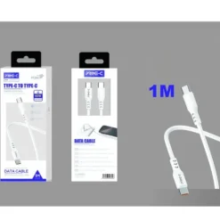 Cable USB-C a USB-C PVC 1M 60W Blanco