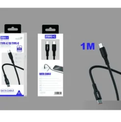 Cable USB-C a USB-C PVC 1M 60W Negro