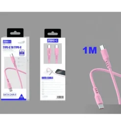 Cable USB-C a USB-C PVC 1M 60W Rosa