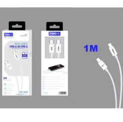 Cable USB-C a USB-C TPU 60W 1M Blanco