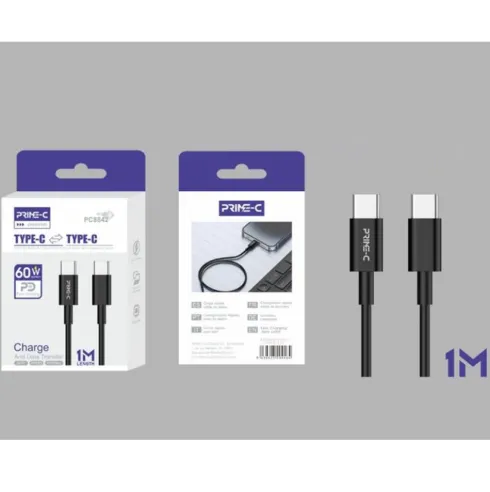 Cable USB-C a USB-C 60W Negro