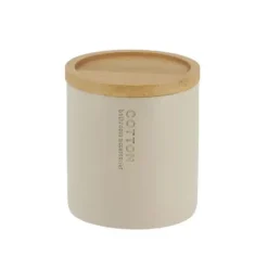 Caja Algodón Poliresina Bambú Beige