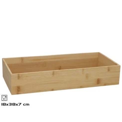 Caja Bambú Multiusos 18x38x7cm