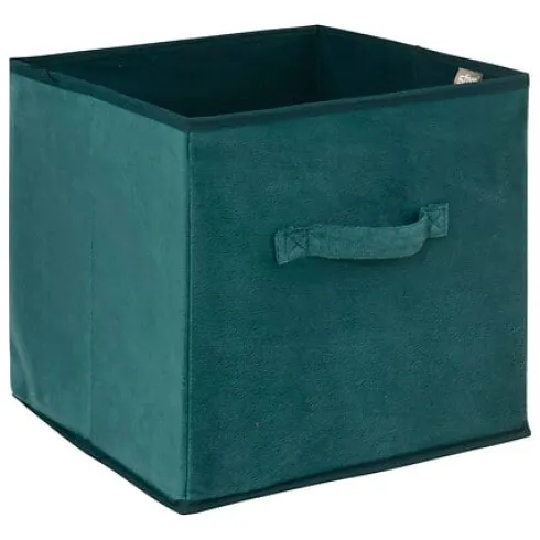 Caja de Almacenaje Terciopelo Azul Petróleo 31x31cm