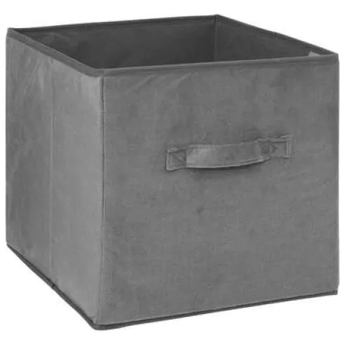 Caja de Almacenaje Terciopelo Gris 31x31cm