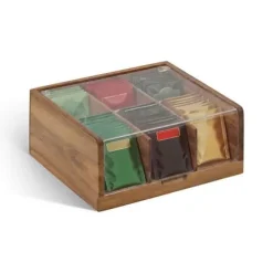 Caja de Té 6 Compartimentos Acacia