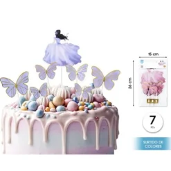 Cake Topper Princesa Mariposa 7pcs