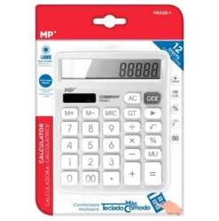 Calculadora Solar y Pilas Blanco