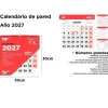 Calendario de Pared 2027 30x30cm