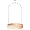 Campana Cristal Base Madera 19cm