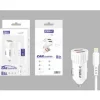 Cargador de Coche Doble USB Con Cable USB-A a Lightning 3.4A Blanco