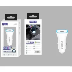 Cargador de Coche PD Con 1 Puerto USB-C 30W Blanco