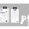 Cargador de Coche QC 3.0 y PD Con Cable USB-A a Lightning 1M 45W Blanco