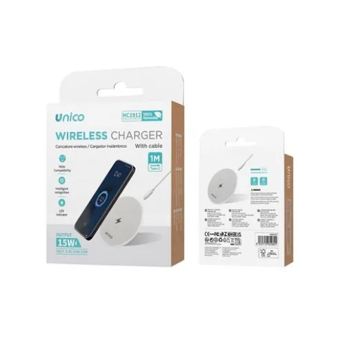 Cargador Inalámbrico Magnético con Cable 1M 15W
