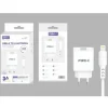 Cargador Rápido Doble USB Con Cable USB-A a Lightning 1M 3A Blanco