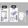 Cargador Rápido GaN Doble USB Con Cable USB-C a Lightning 30W Blanco