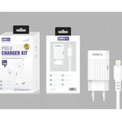 Cargador Rápido PD 3.0 Con Cable USB-C a Lightning 1M 25W Blanco