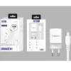 Cargador Rápido QC 3.0 Con Cable USB-A a USB-C 1M 18W Blanco