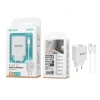 Cargador Viaje 2 Puertos Con Cable USB-A a Lightning 1M 2.4A Blanco