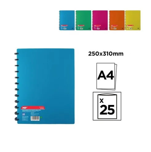 Carpeta Anillas 25 Fundas A4 Recambiables